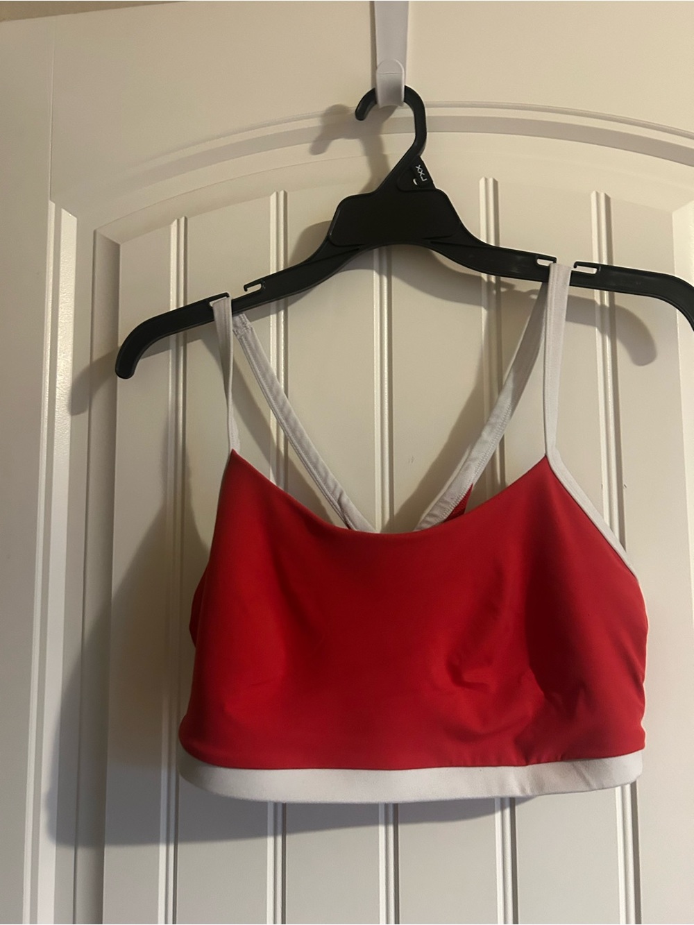 all in motion Red Bralette with White Straps